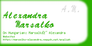 alexandra marsalko business card